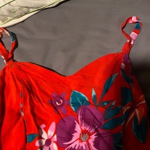Pretty red floral dress
